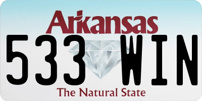 AR license plate 533WIN