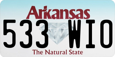 AR license plate 533WIO