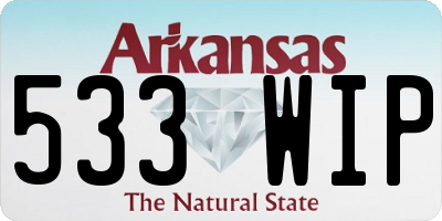 AR license plate 533WIP