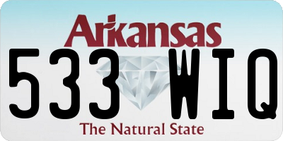AR license plate 533WIQ