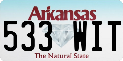 AR license plate 533WIT