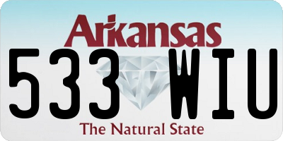 AR license plate 533WIU