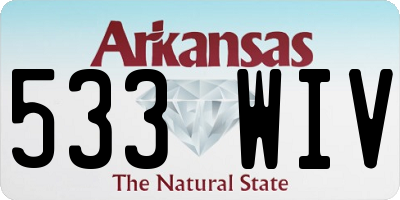 AR license plate 533WIV