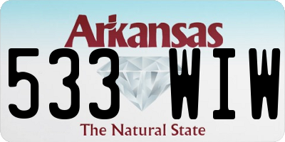 AR license plate 533WIW