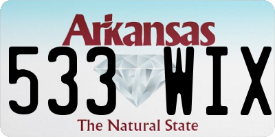 AR license plate 533WIX
