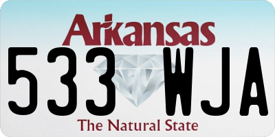 AR license plate 533WJA