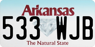 AR license plate 533WJB