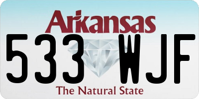 AR license plate 533WJF