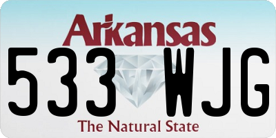 AR license plate 533WJG