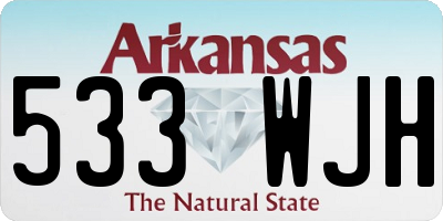 AR license plate 533WJH
