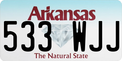 AR license plate 533WJJ