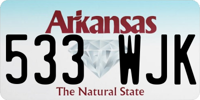 AR license plate 533WJK