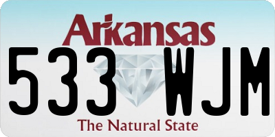 AR license plate 533WJM