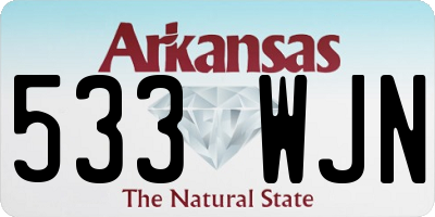 AR license plate 533WJN