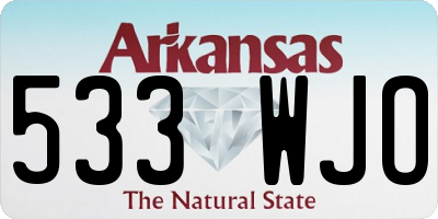 AR license plate 533WJO
