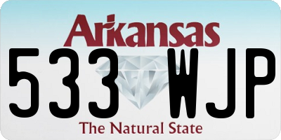 AR license plate 533WJP