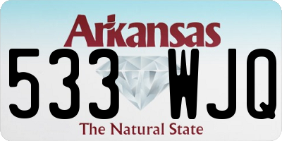 AR license plate 533WJQ