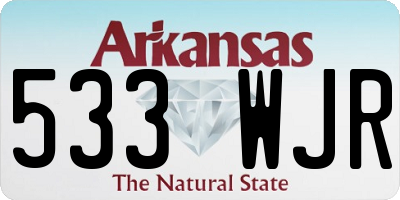 AR license plate 533WJR