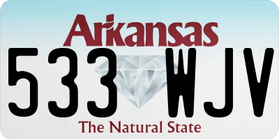 AR license plate 533WJV