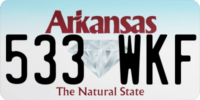AR license plate 533WKF