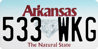 AR license plate 533WKG