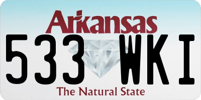 AR license plate 533WKI