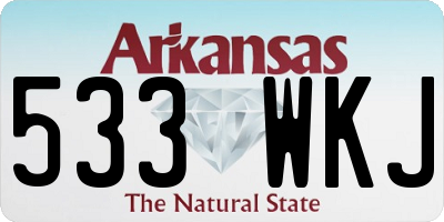 AR license plate 533WKJ