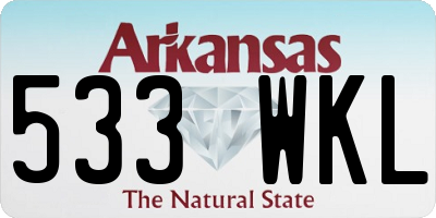 AR license plate 533WKL