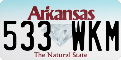 AR license plate 533WKM