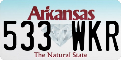 AR license plate 533WKR