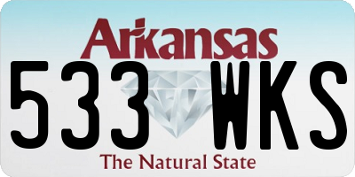AR license plate 533WKS