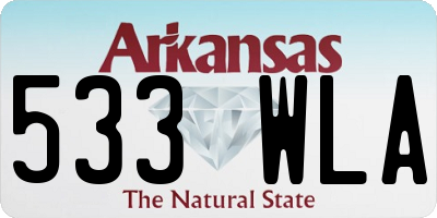 AR license plate 533WLA