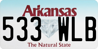 AR license plate 533WLB