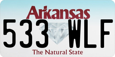 AR license plate 533WLF