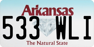 AR license plate 533WLI