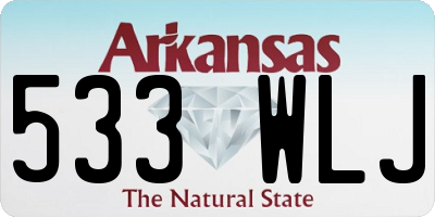 AR license plate 533WLJ