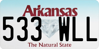 AR license plate 533WLL