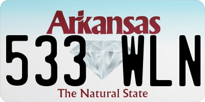 AR license plate 533WLN