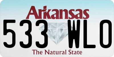 AR license plate 533WLO