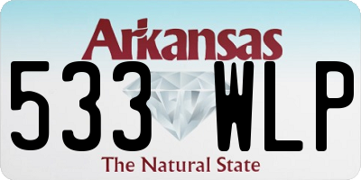 AR license plate 533WLP
