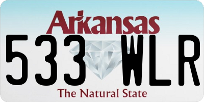 AR license plate 533WLR