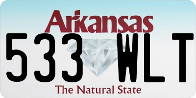AR license plate 533WLT