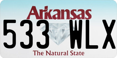 AR license plate 533WLX