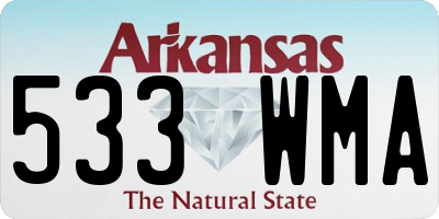 AR license plate 533WMA