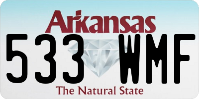 AR license plate 533WMF