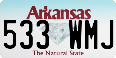 AR license plate 533WMJ