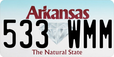 AR license plate 533WMM