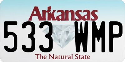 AR license plate 533WMP