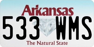 AR license plate 533WMS