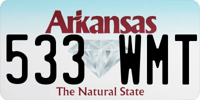 AR license plate 533WMT